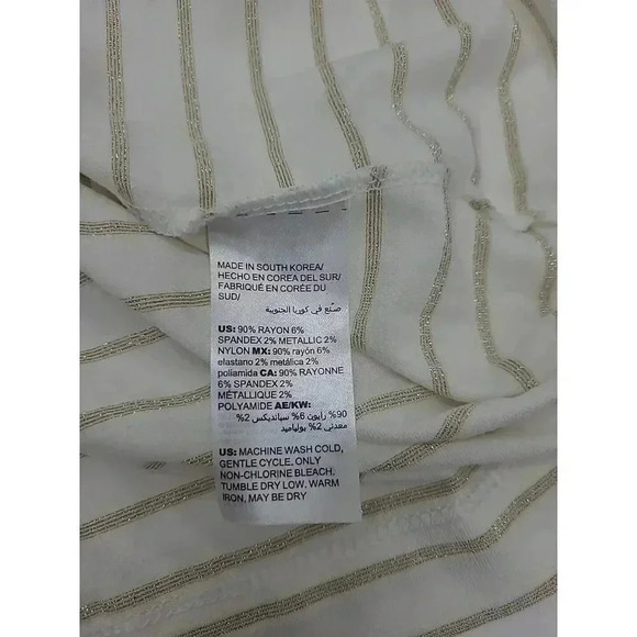 Chico's Shirt Women's Large Lightweight Long Sleeve Stripped - Picture 6 of 6